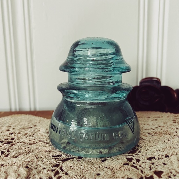 Vintage Other - 🍄5/$30 Antique Aqua Whitall Tatum Co. Glass Insulator